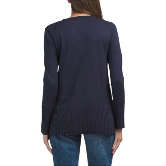 MERIDAN COLLECTION High Cuff Long Tunic Sweater - Picture 2 of 2